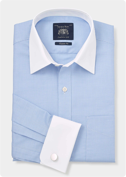 Blue Checkered Dress Shirt