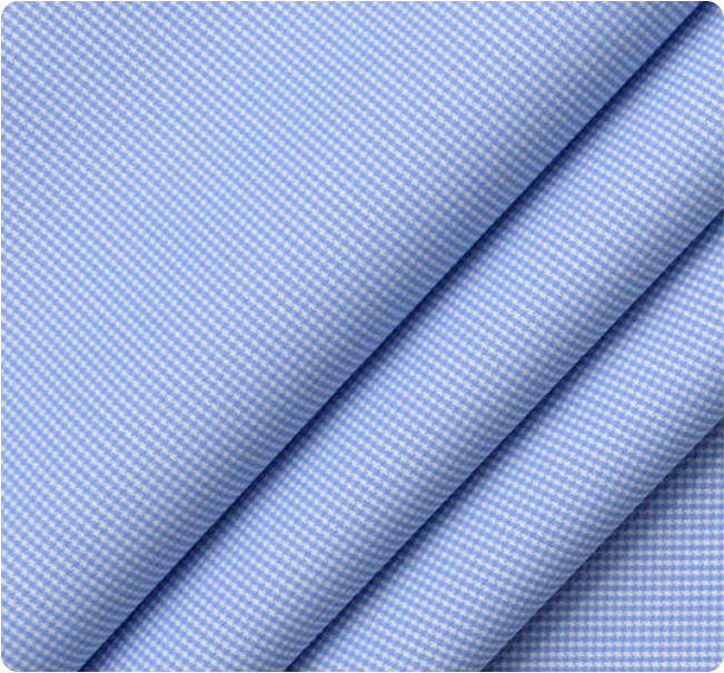 Blue Checkered Cotton Linen Fabric