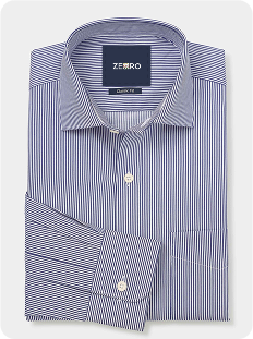 Navy Cotton Twill Classic Fit Shirt